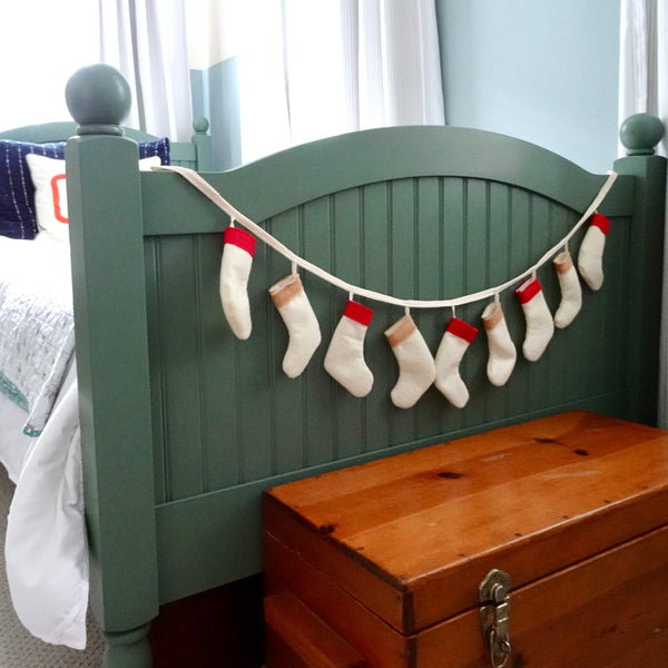 Mini Stocking Bunting (Custom Colors) - Eventide Pennant Co.