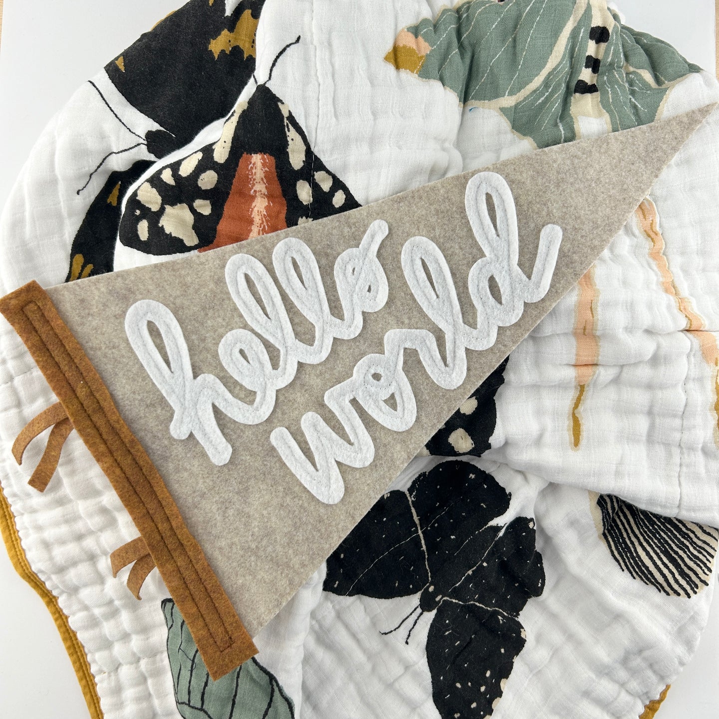 'hello world' pennant - Eventide Pennant Co.