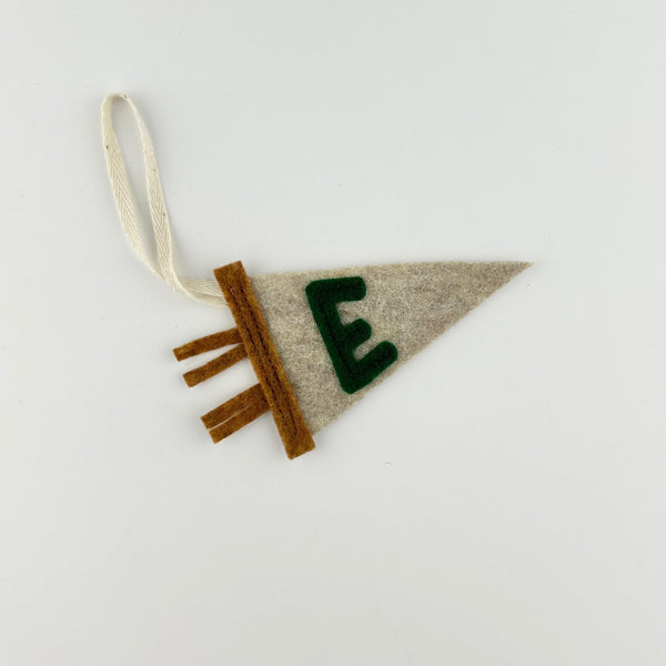 "E" Pennant Ornament - Extras Sale - Eventide Pennant Co.