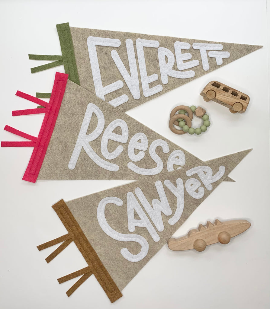 Custom Name Pennant (Freestyle) - Eventide Pennant Co.