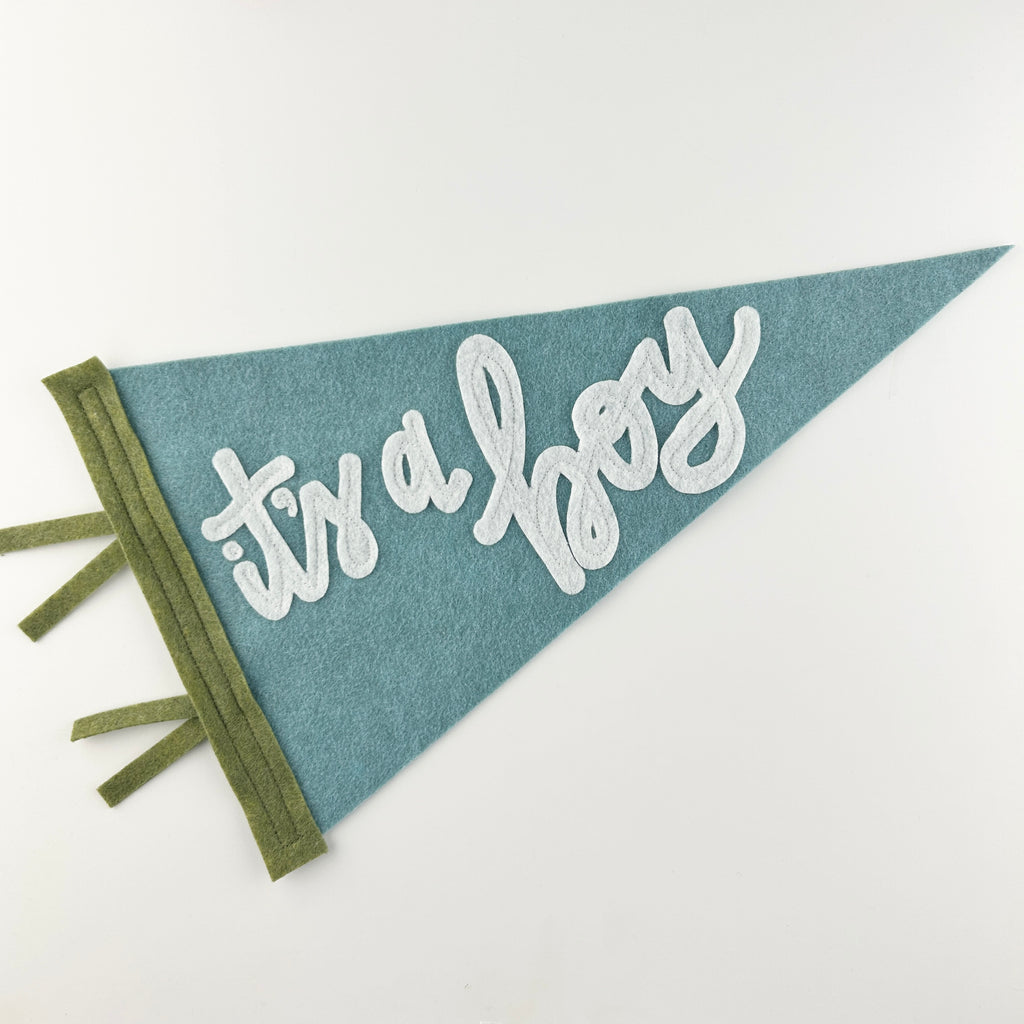 'It's a boy' Pennant - Eventide Pennant Co.