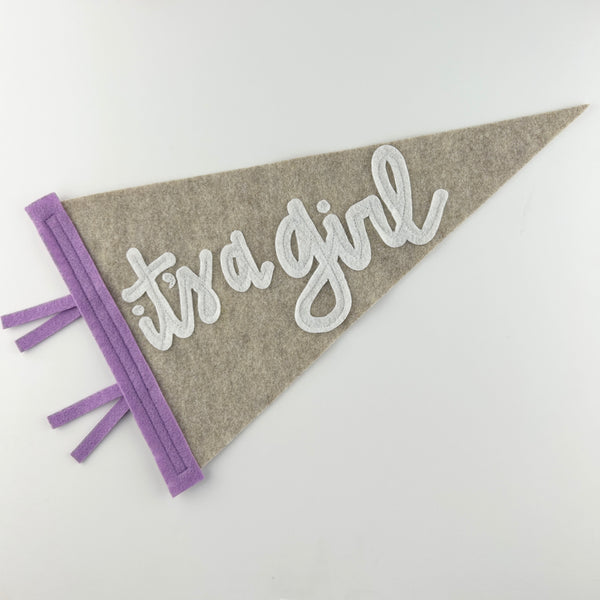 'It's a girl' Pennant - Eventide Pennant Co.
