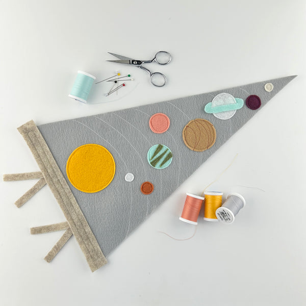 Solar System Pennant (bright colors) - Eventide Pennant Co.