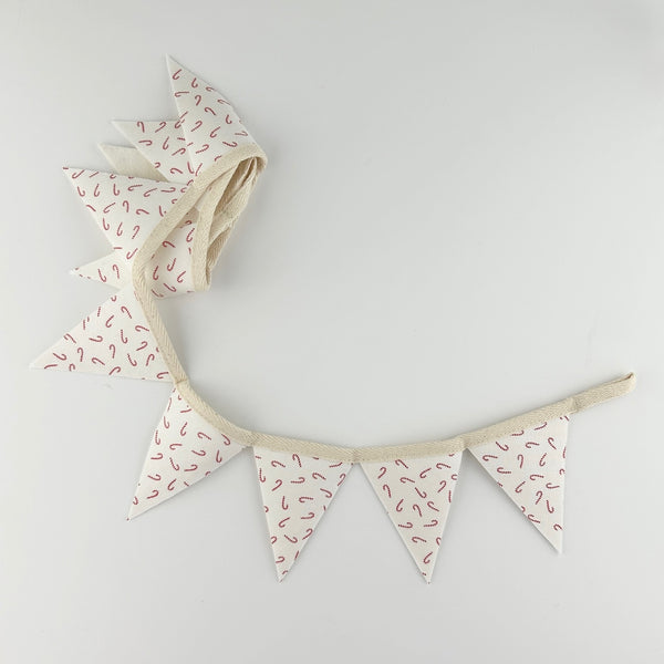 Christmas Bunting (3' - Candy Cane) - Extras Sale - Eventide Pennant Co.
