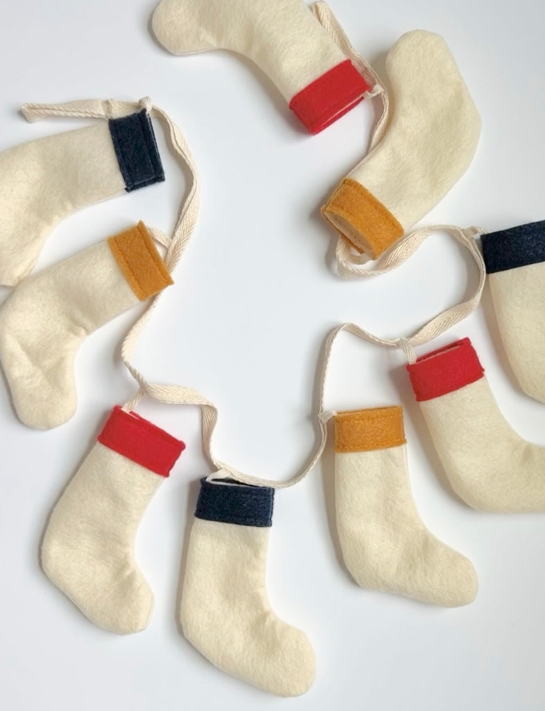 Mini Stocking Bunting (Custom Colors) - Eventide Pennant Co.